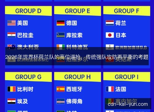 2026年世界杯荷兰队的高位逼抢，传统强队攻防再平衡的考题